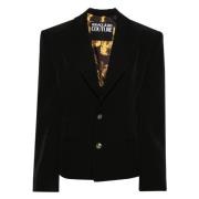 Versace Jeans Couture Svart Lace-Up Blazer Black, Dam