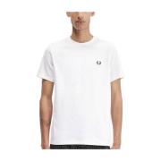 Fred Perry Tidlös Klassisk Rund Hals T-shirt White, Herr