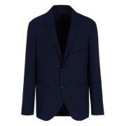 Giorgio Armani Blå Elegant Blazer Blue, Herr