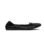 Valentino Svarta Rynkade Ballerinaskor med VLogo Black, Dam