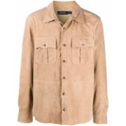 Polo Ralph Lauren Beige Suede Safari Jacket Beige, Herr