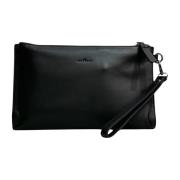 John Richmond Svart Dragkedja Pochette Väska Black, Dam