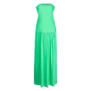 Karl Lagerfeld Klänning Kvinna Strapless Beach Dress Green, Dam