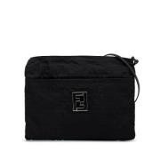 Fendi Vintage Pre-owned Canvas crossbodyvskor Black, Dam