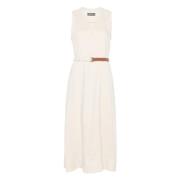 Lorena Antoniazzi Casual Midi Klänning i Beige Beige, Dam