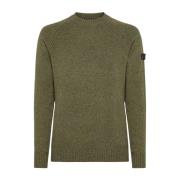 Peuterey Mjuk ullblandad crew-neck tröja Green, Herr