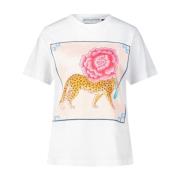 Bastille Bomull Tryck T-shirt Modern Stil White, Dam