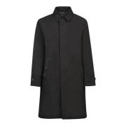 Sealup Svart trenchcoat för män Black, Herr