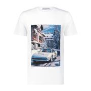 Bastille Tryckt Bomull T-shirt White, Herr