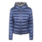 Colmar Vit Vinter Huva Pufferjacka Blue, Dam