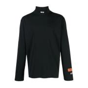 Heron Preston Casual Svart Långärmad Rollneck T-shirt Black, Herr