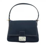 Fendi Vintage Pre-owned Canvas handvskor Blue, Dam