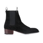 Giuseppe Zanotti Elegant Svart Läder Ankelboots Black, Herr