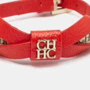 Carolina Herrera Pre-owned Pre-owned Laeder armband Red, Dam