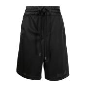 Versace Jeans Couture Logo Tape Svart Polyester Nylon Shorts Black, He...