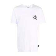 Philipp Plein Avslappnad Vit Rund Hals T-shirt White, Herr