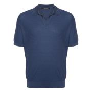 Tagliatore Polo short Blue, Herr