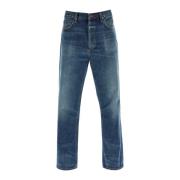 Agolde Vintage Distressed Straight Jeans Blue, Herr