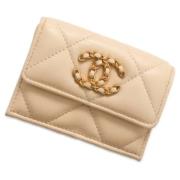 Chanel Vintage Pre-owned Laeder plnbcker Beige, Dam