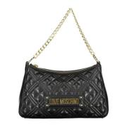 Love Moschino Svart Axelväska med Kedjehandtag Black, Dam