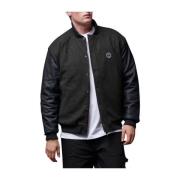 Dolly Noire Corporate Bomber Svart Ull Läder Black, Herr