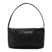 MC2 Saint Barth Polyester Beauty Case med Style Stras001 Black, Dam