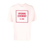 Opening Ceremony Casual Rosa Kortärmad T-shirt Pink, Dam