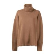 Proenza Schouler Oversize Cashmere Turtleneck Sweater Brown, Dam