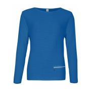 Skovhuus Dragkedja Effekt Jumper Blus Preussisk B Blue, Dam