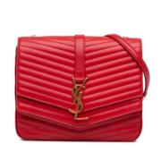 Yves Saint Laurent Vintage Pre-owned Laeder crossbodyvskor Red, Dam