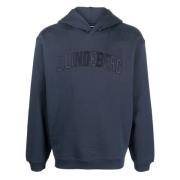 J.Lindeberg Blå Logo Hoodie Tröja Casual Stil Blue, Herr