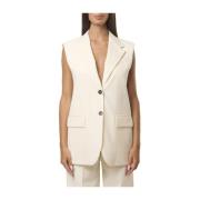 Max Mara Weekend Kräm Ull Stretch Jacka Beige, Dam