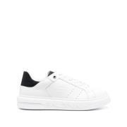 Baldinini Vita Läder Avslappnade Låga Sneakers White, Herr