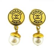 Chanel Vintage Pre-owned Metall chanel-smycken Yellow, Dam