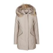 Woolrich Arktisk Tvättbjörn Parka för Kvinnor Beige, Dam