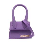 Jacquemus Lila Mini Väska med Topp Handtag Purple, Dam