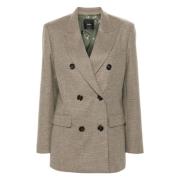 Pinko Multifärgad Ull Viskos Casual Blazer Multicolor, Dam