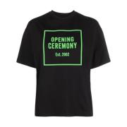 Opening Ceremony Svart Casual Kortärmad T-shirt Black, Dam