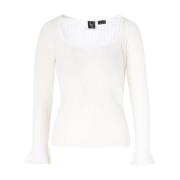 Pinko Alpaca Silk Sweater White, Dam