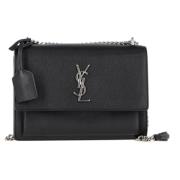 Yves Saint Laurent Vintage Pre-owned Laeder axelremsvskor Black, Dam