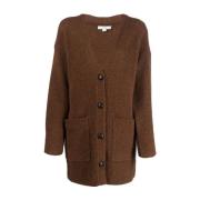 Vince Brun Casual Cardigan med Framficka Brown, Dam