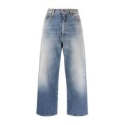 R13 Blå Straight Jeans Ankled D'arcy Blue, Dam