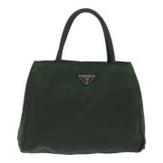 Prada Vintage Pre-owned Tyg prada-vskor Green, Dam