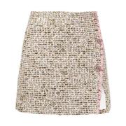 Self Portrait Metallic Boucle Elegant Mini Kjol Multicolor, Dam