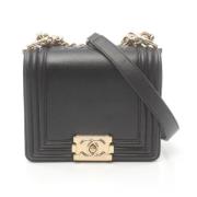 Chanel Vintage Pre-owned Laeder crossbodyvskor Black, Dam