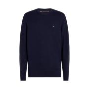 Tommy Hilfiger Blå Stickad Tröja Regular Fit Blue, Herr