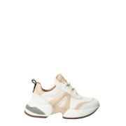 Alexander Smith Marmorsneakers i Vitt/Beige Läder Beige, Dam