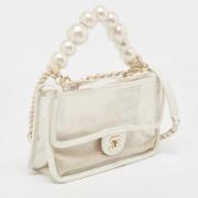 Chanel Vintage Pre-owned Laeder axelremsvskor White, Dam