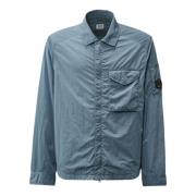 C.p. Company Chrome-R Overshirt i Flint Stone Blue, Herr