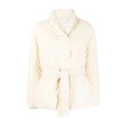 Calvin Klein Beige Dun Wrap Pufferjacka Beige, Dam